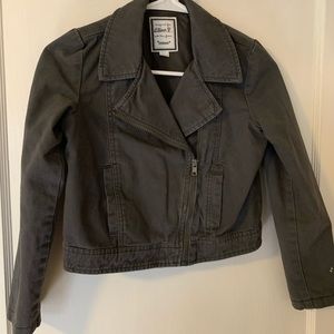 Gymboree gray cotton zip up jacket